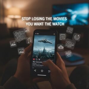 Chaotic phone screen showing why it is hard to save movies from social media reels